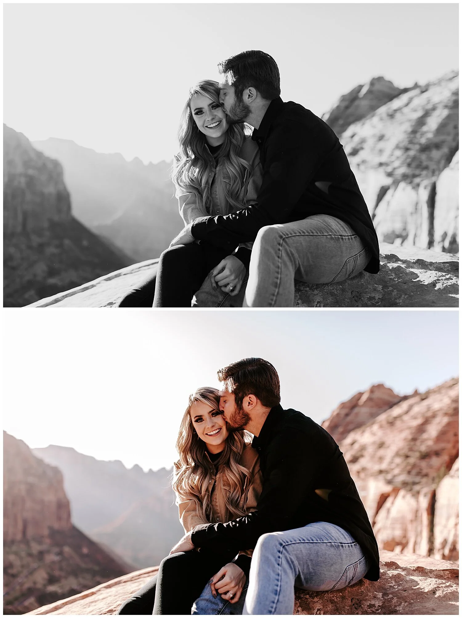 Utah Adventurous Engagement Session Zion National Park — Jenna Raad